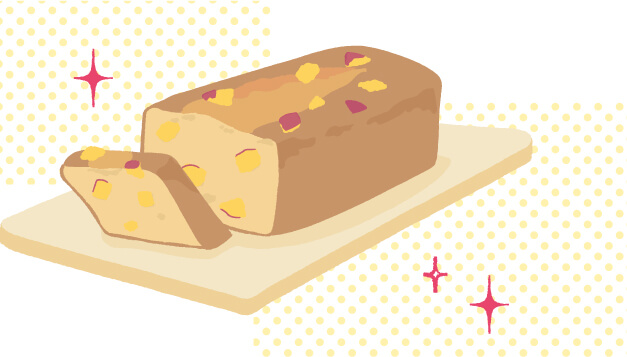 パウンドケーキのイラスト