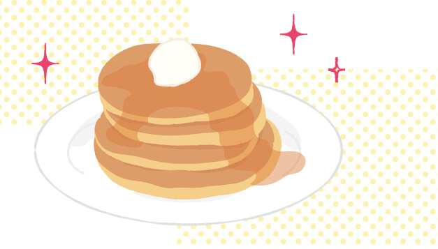 にんじんパンケーキのイラスト